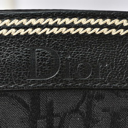 Christian Dior Tote Bag Embroidered Trotter Flower Embroidery Black