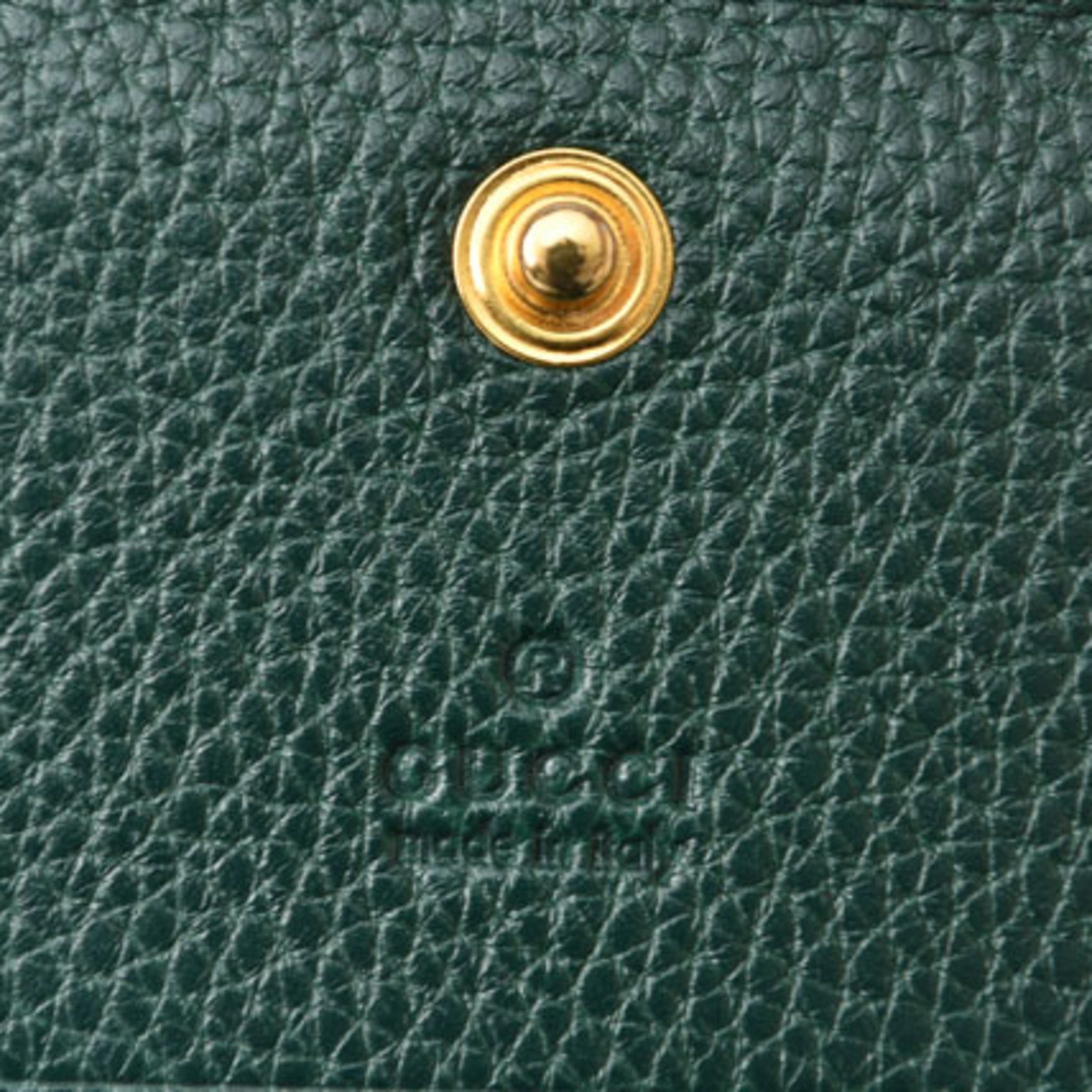 Gucci Chain Wallet GUCCI Folding 570660 Zumi Dark Green