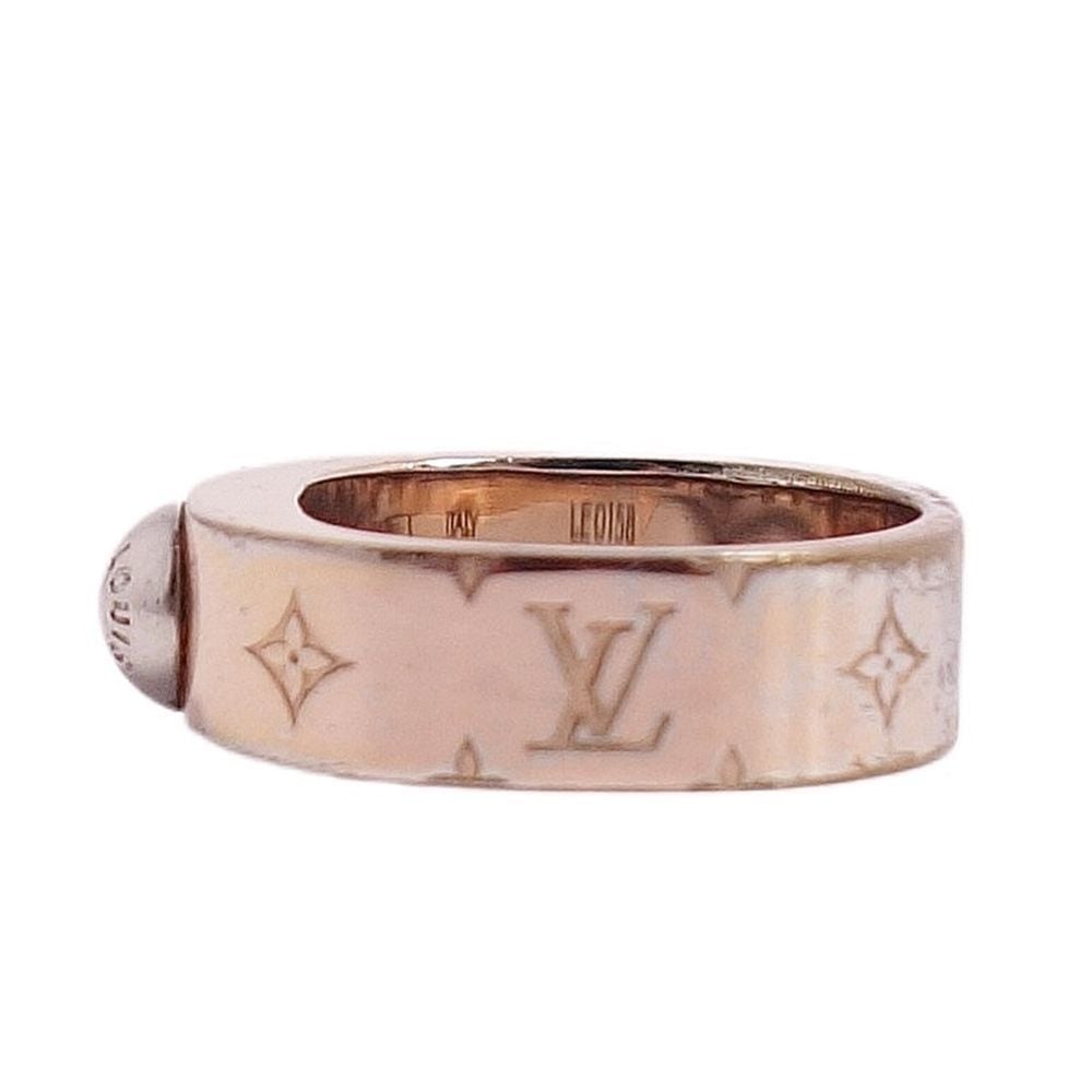 Pre-owned Louis Vuitton Nanogram Ring In Gold