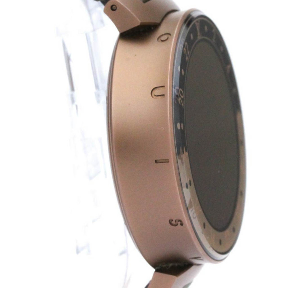 Tambour silver watch Louis Vuitton Brown in Silver - 26097602