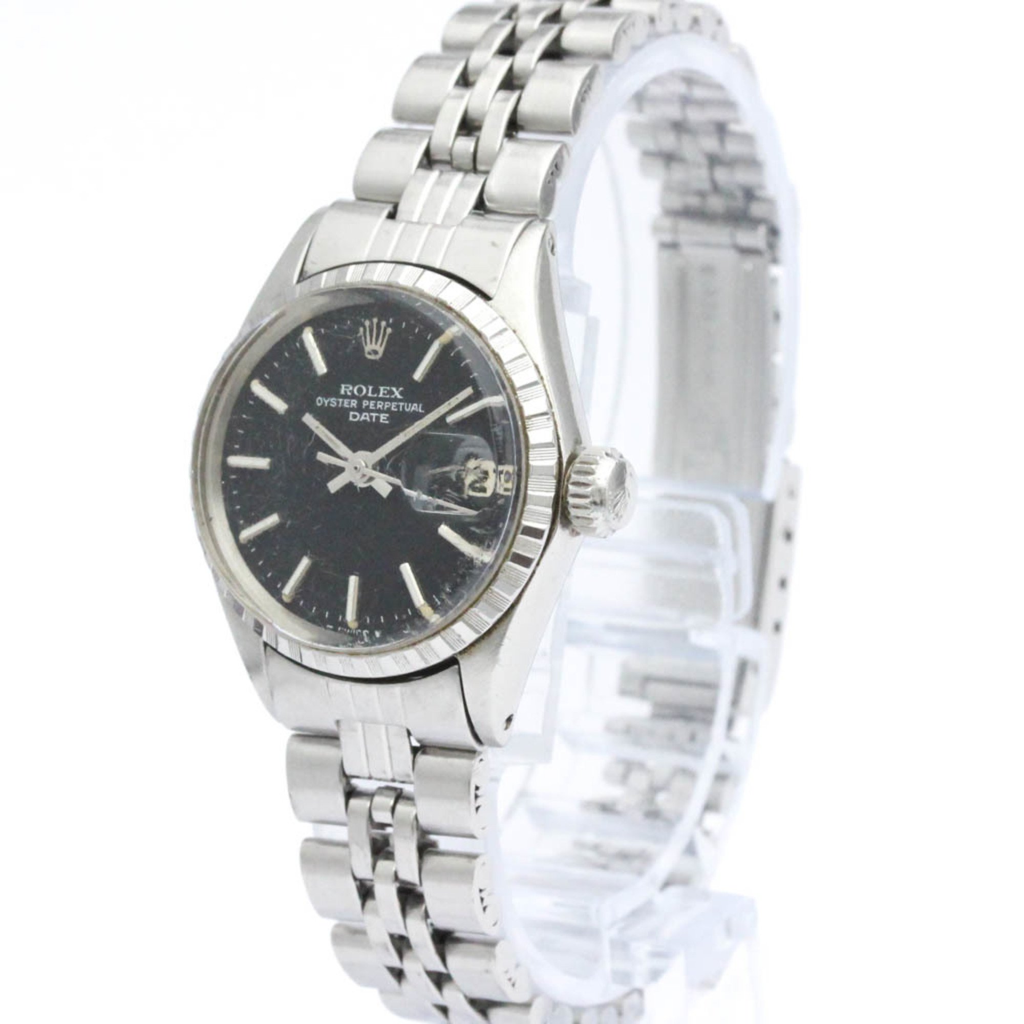 Vintage ROLEX Oyster Perpetual Date 6524 Steel Automatic Ladies Watch BF550657
