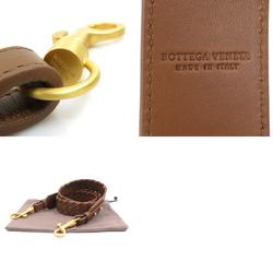Bottega Veneta BOTTEGAVENETA shoulder strap intrecciato leather brown gold unisex