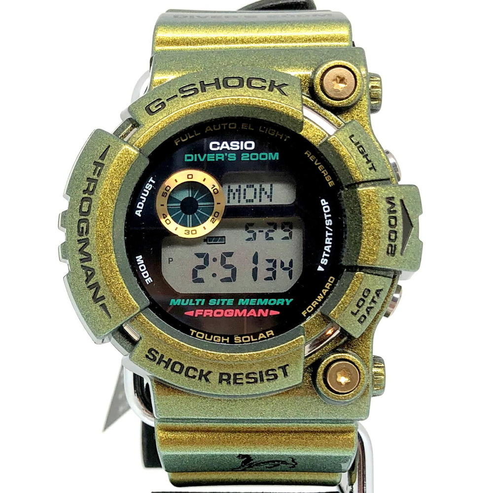 G-SHOCK G-shock CASIO Casio watch GW-200GM-9JF FROGMAN frogman gold  defender white tiger oriental master of G golden four gods polarized paint  men's