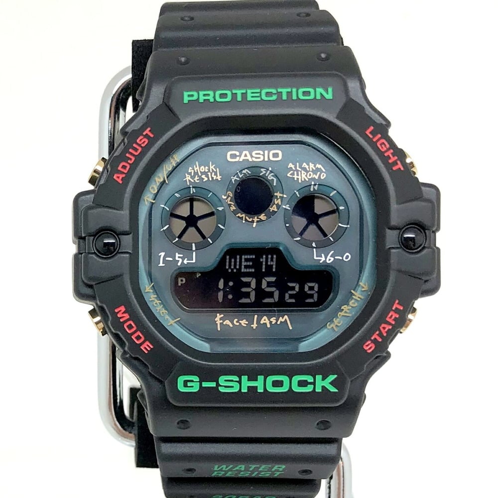 G-SHOCK G-shock CASIO Casio watch DW-5900FA-1JR FACETASM Facetasm  collaboration double name digital quartz black | eLADY Globazone