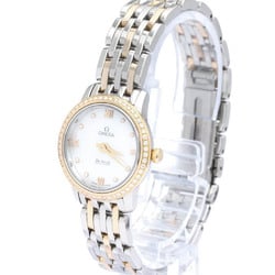 OMEGA De Ville Diamond MOP 18K Pink Gold Steel Watch 424.25.24.60.55.002