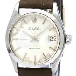 Vintage ROLEX Oyster Date Precision 6466 Steel Hand-Winding Mid Size Watch