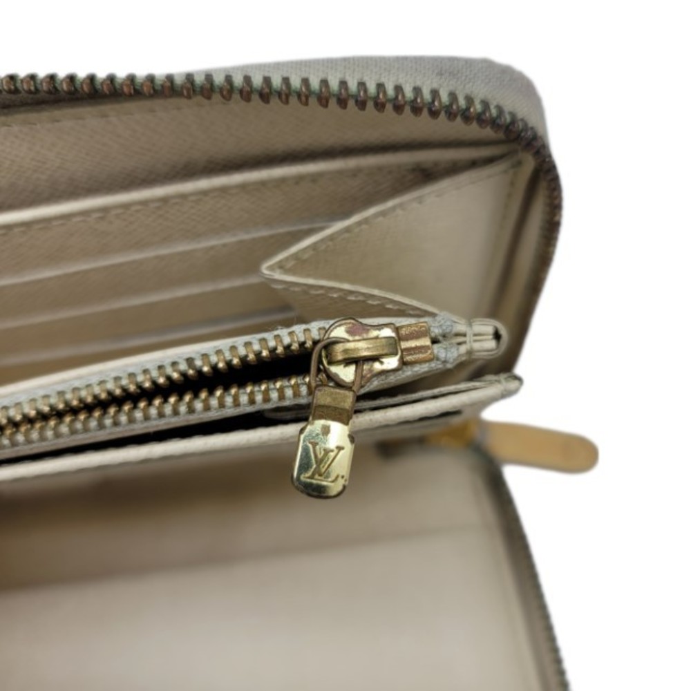 LOUIS VUITTON Louis Vuitton N60012 Damier Azur Zippy Organizer Long Wallet  Passport Case Card Slot Billfold G Metal Fitting Gold Men's Women's Unisex  VI1016