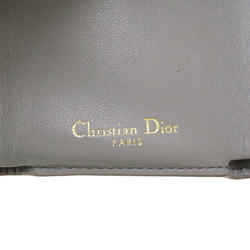 Christian Dior Leather Gray Trifold Wallet