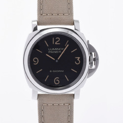OFFICINE PANERAI Officine Panerai Luminor PAM00914 men's SS/leather wristwatch manual winding black dial