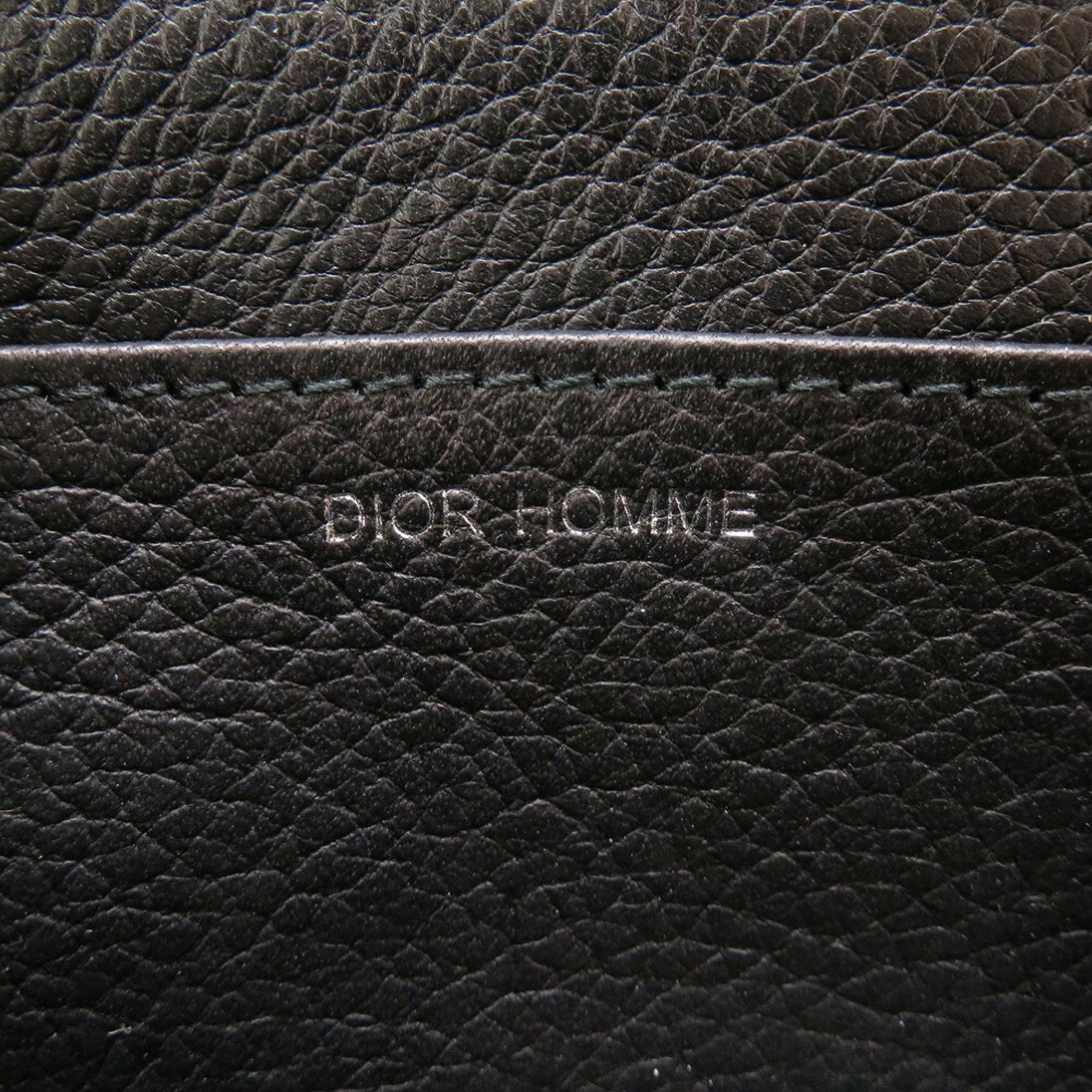 Dior Homme Leather Black Men's Round Coin Case