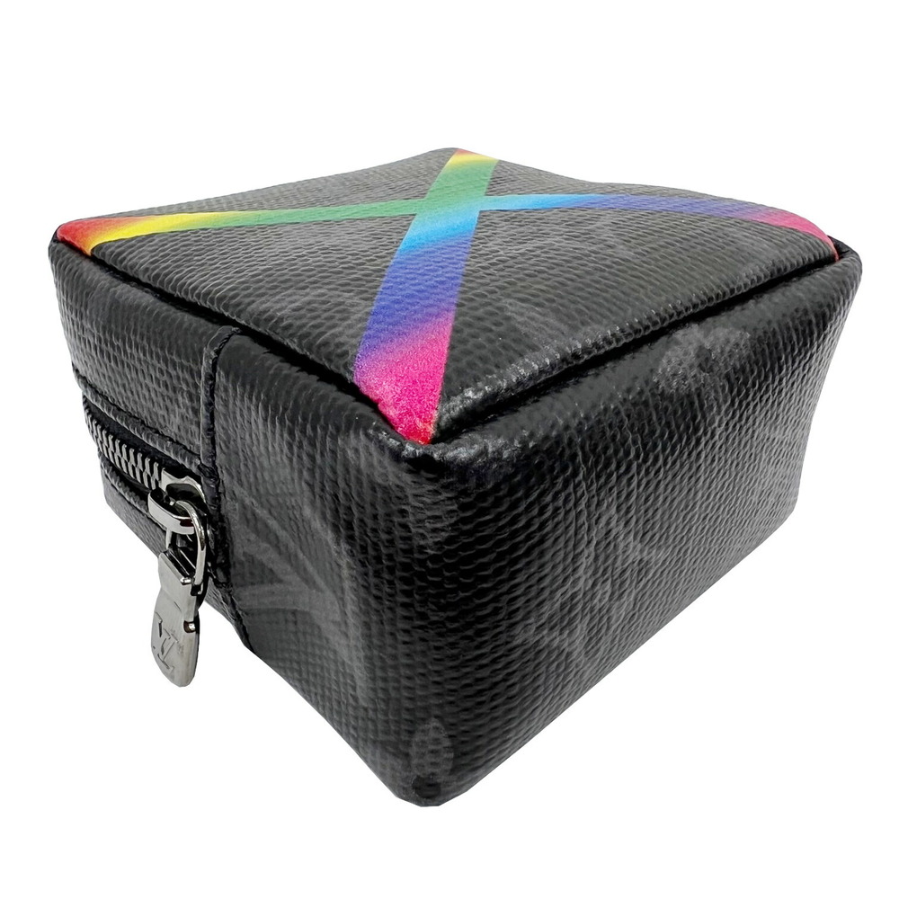 LOUIS VUITTON Bag DANUBE Messenger Shoulder TAIGA Rainbow Multi