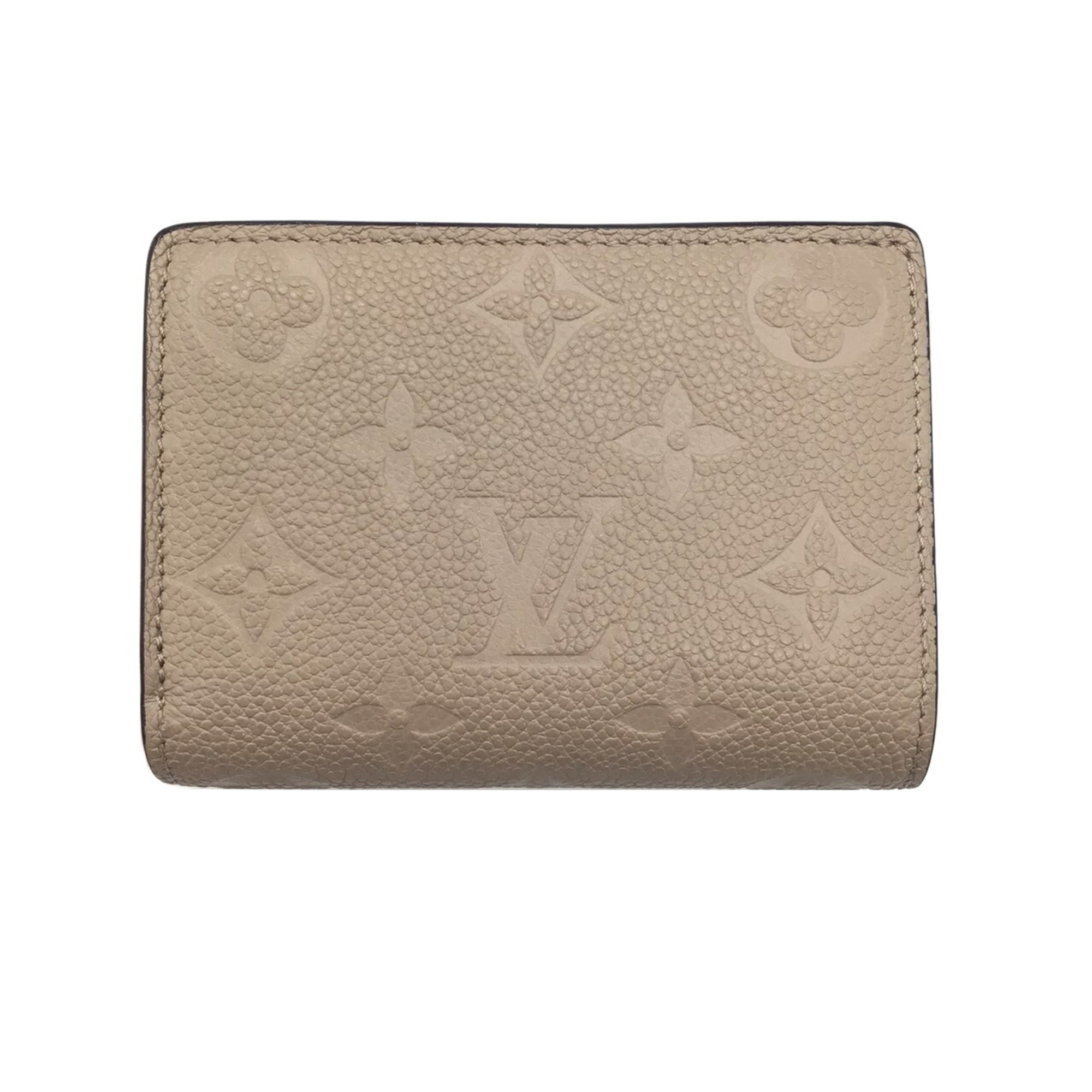 LOUIS VUITTON Louis Vuitton Monogram Implant Portefeuille Claire M80152 Bifold Wallet Compact Leather Tourtrell Greige Women's