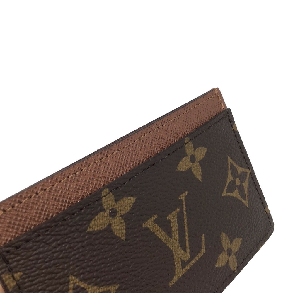 LOUIS VUITTON Louis Vuitton Monogram Portocarte Saanpur M61733 Card Case  Holder Brown RFID Tag Men's Women's Unisex