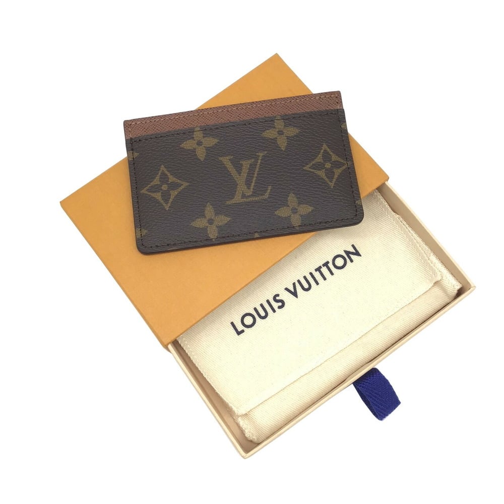 LOUIS VUITTON Louis Vuitton Monogram Portocarte Saanpur M61733 Card Case  Holder Brown RFID Tag Men's Women's Unisex