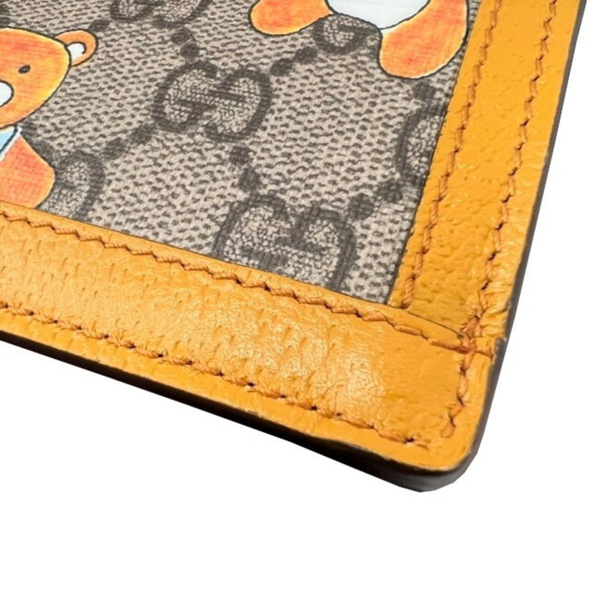 Gucci GUCCI KAI × Collaboration Bear Teddy Clutch Bag Pouch GG Supreme Canvas Leather Beige 660162 Men's Women's