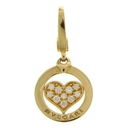 Bvlgari BVLGARI Tondo Heart Pendant Top K18 Yellow Gold Diamond Women's