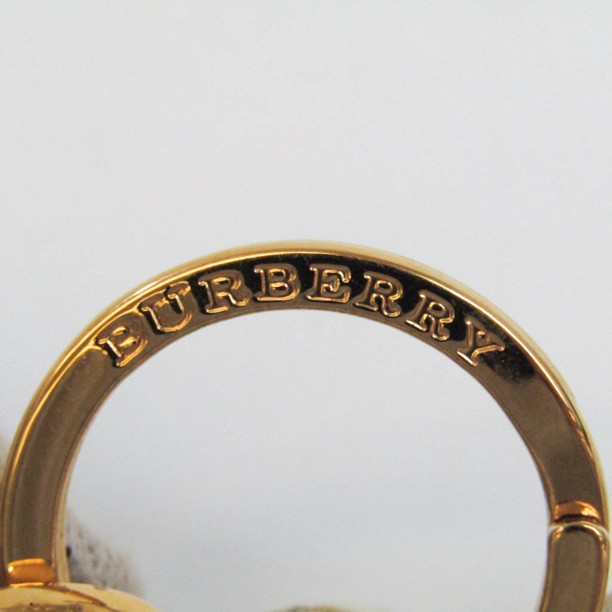 Burberry Logo Keyring (Gold,White)