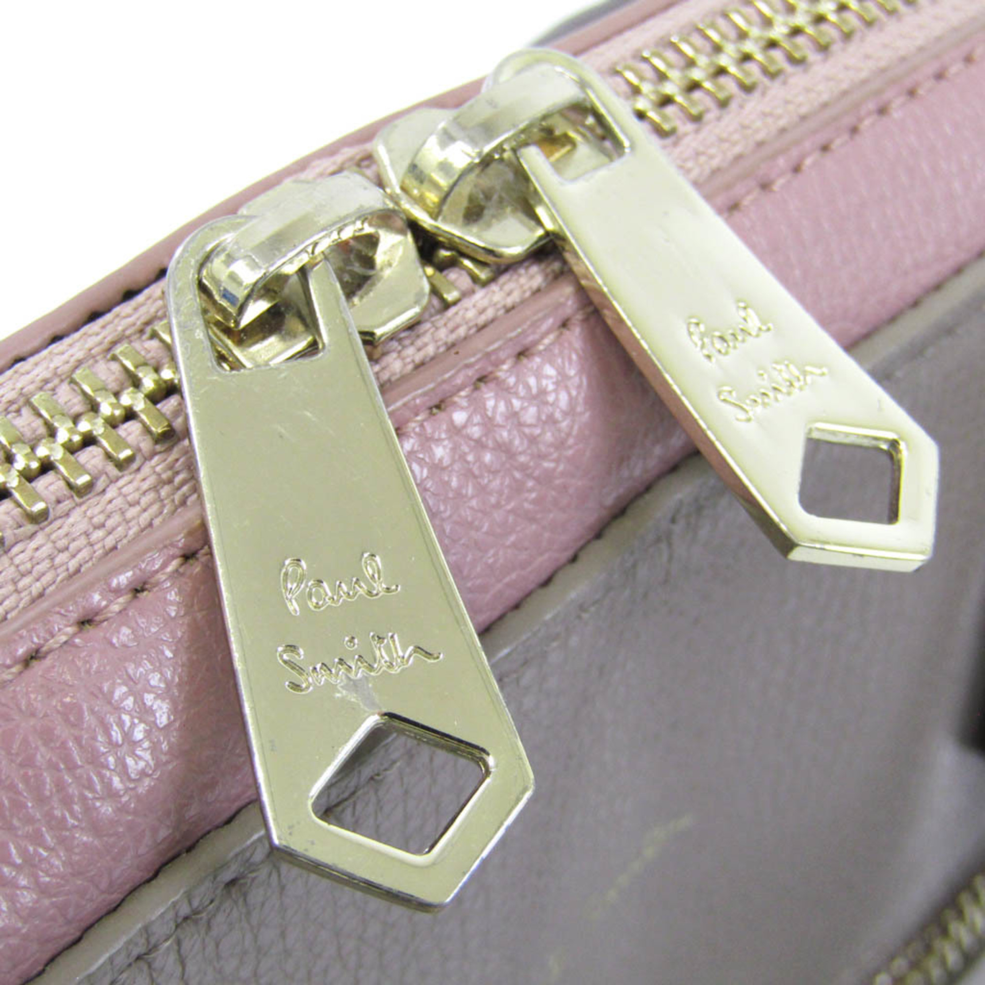 Paul Smith Women's Leather Handbag,Shoulder Bag Grayish,Pink