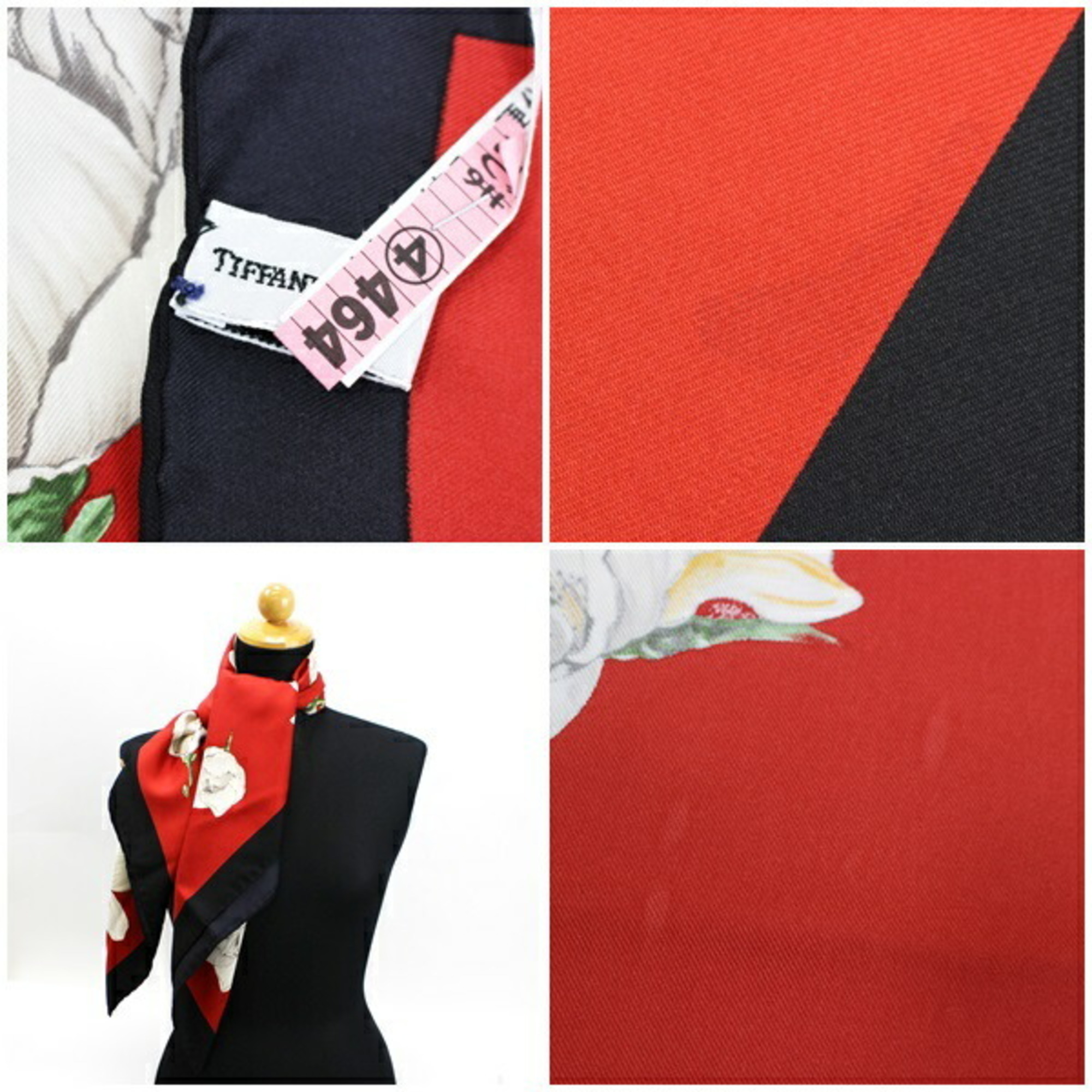 Tiffany Silk Scarf Red x Black & Co | For Women