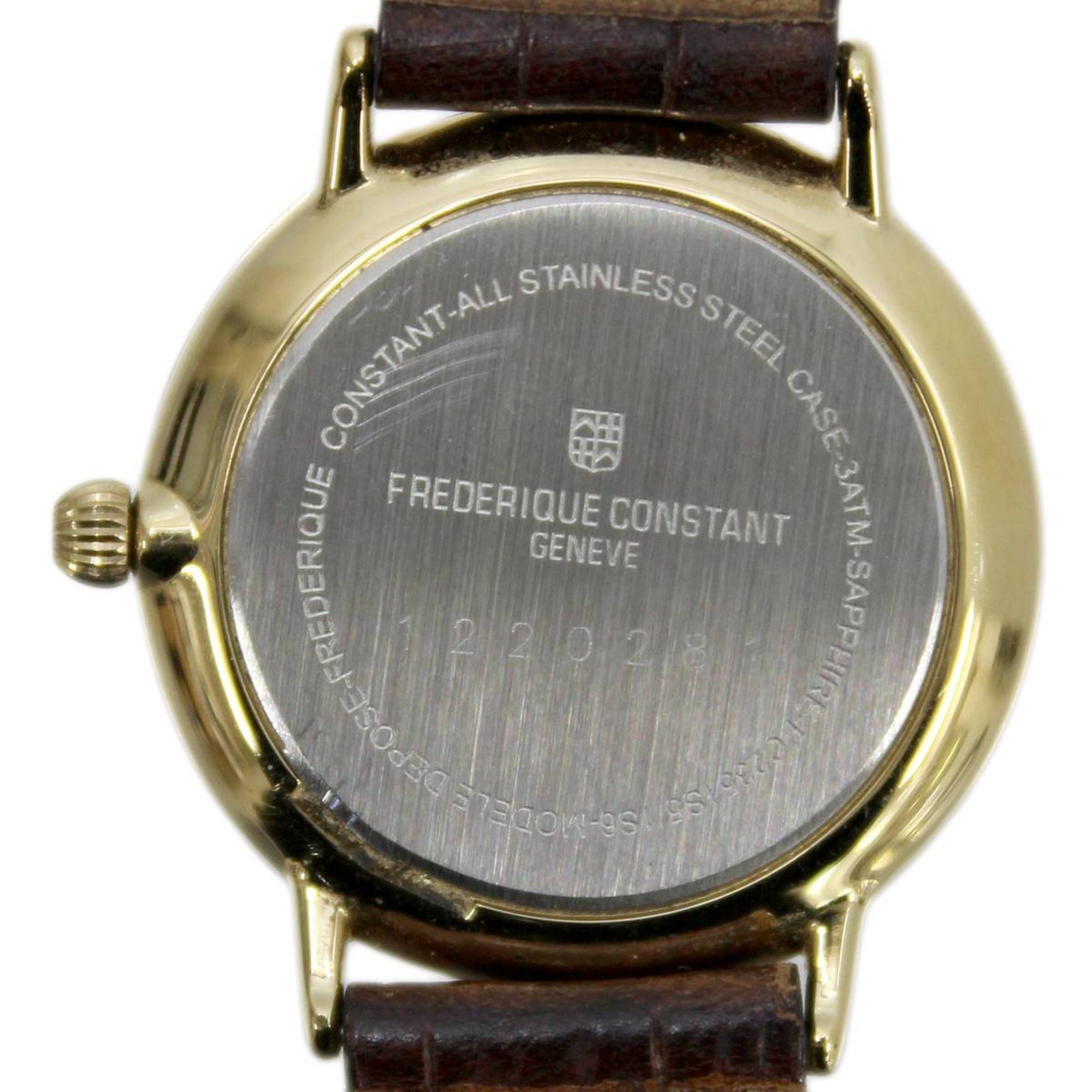 FREDERIQUE CONSTANT Frederique constant quartz watch FC2351S5 1S6 SS, YG, brown