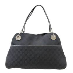 GUCCI Gucci tote bag GG canvas black 121023