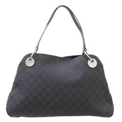 GUCCI Gucci tote bag GG canvas black 121023