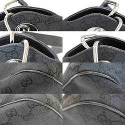 GUCCI Gucci tote bag GG canvas black 121023