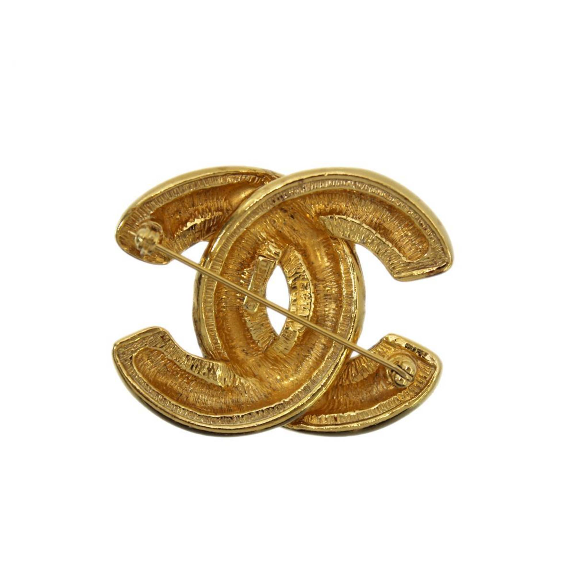 CHANEL Chanel here mark brooch gold exclusive box