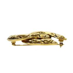 CHANEL Chanel here mark brooch gold exclusive box