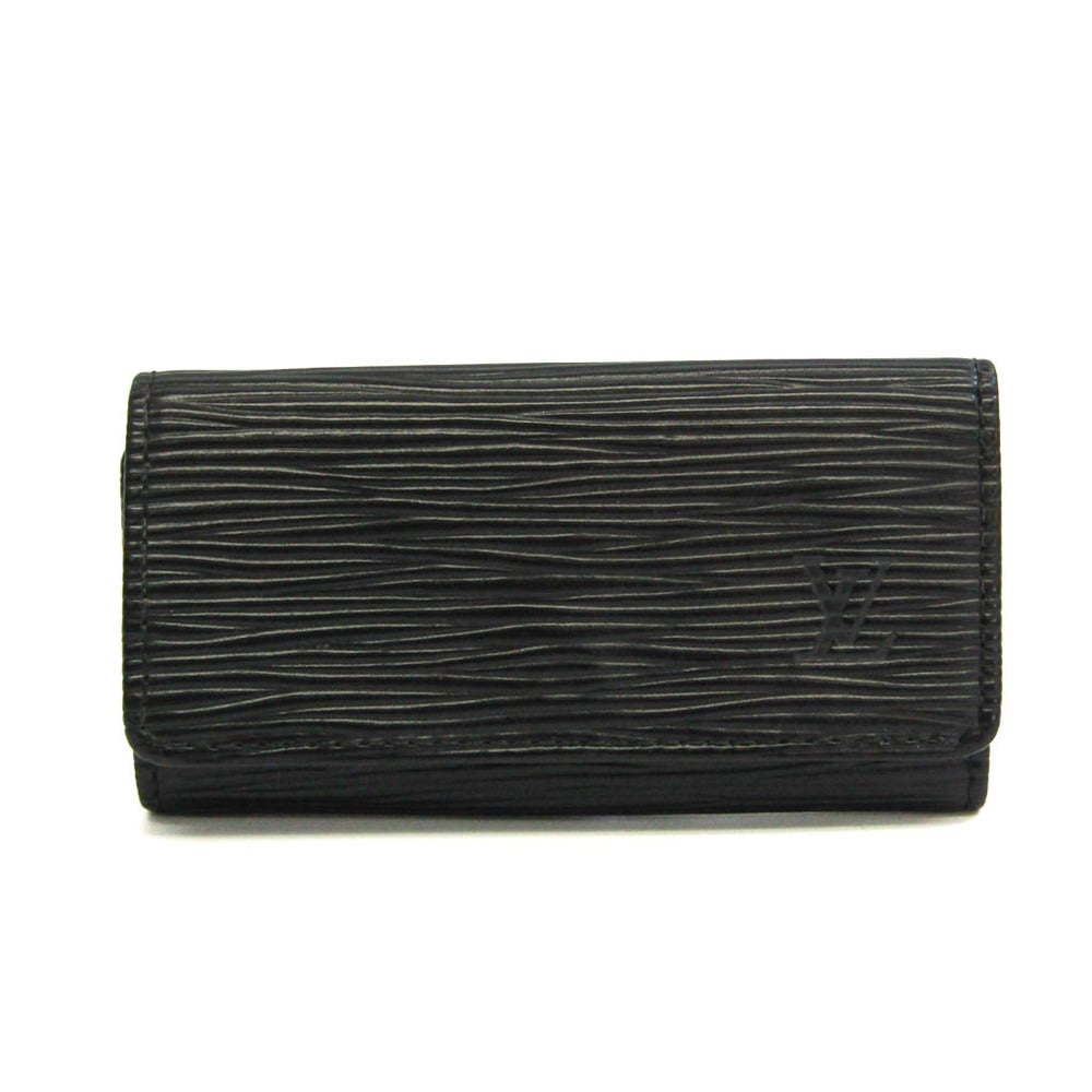 Louis Vuitton Epi 4 Key Holder M63822 Women,Men Epi Leather Key Case Noir