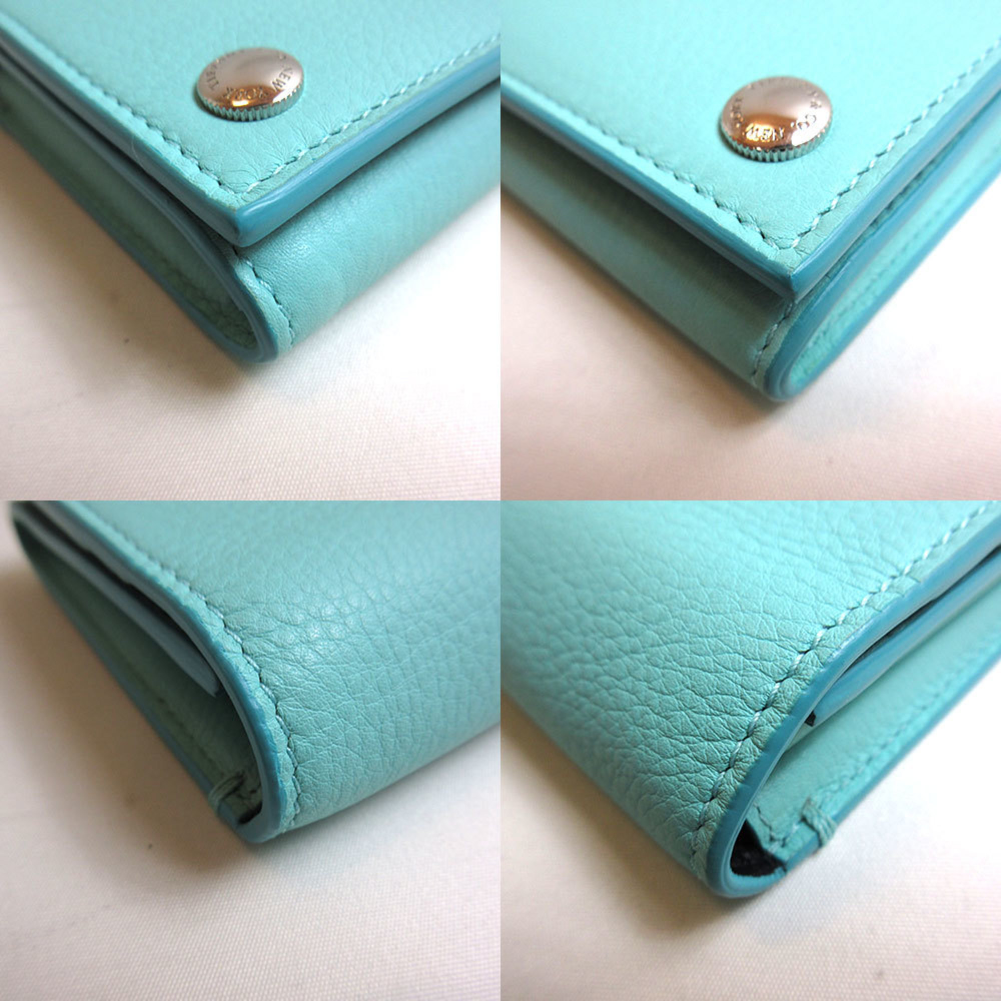 Tiffany Wallet Travel Leather Blue TIFFANY