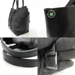 Tiffany bag reversible mini tote black handbag with pouch ladies leather x suede TIFFANY&Co.