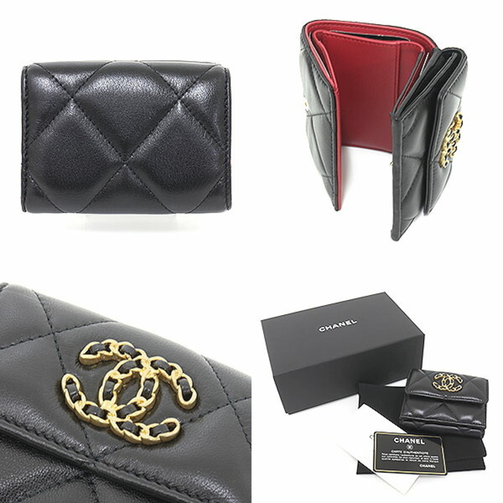 Chanel 19 leather wallet Chanel Black in Leather - 34656190