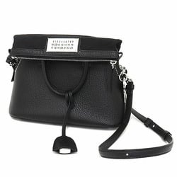 Maison Margiela MAISON MARGIELA 5AC mini bag shoulder leather/canvas black S56WG0082 numbering label