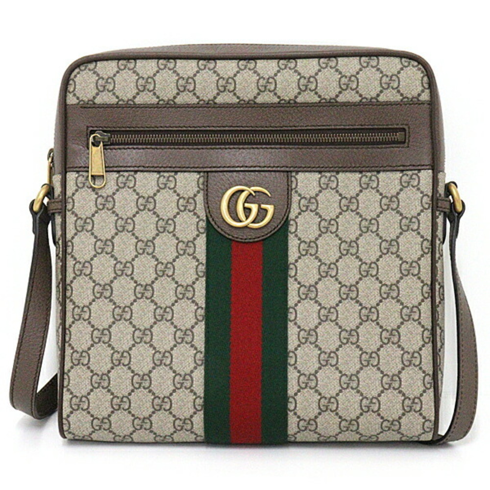 Gucci Beige/Brown Gucci Supreme Canvas and Leather Ophidia GG