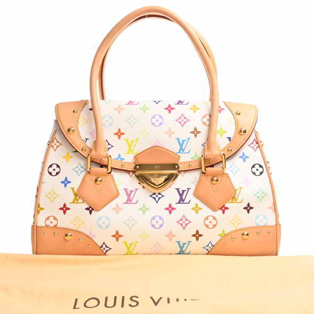 LOUIS VUITTON Louis Vuitton Multi Beverly GM Handbag M40201 White