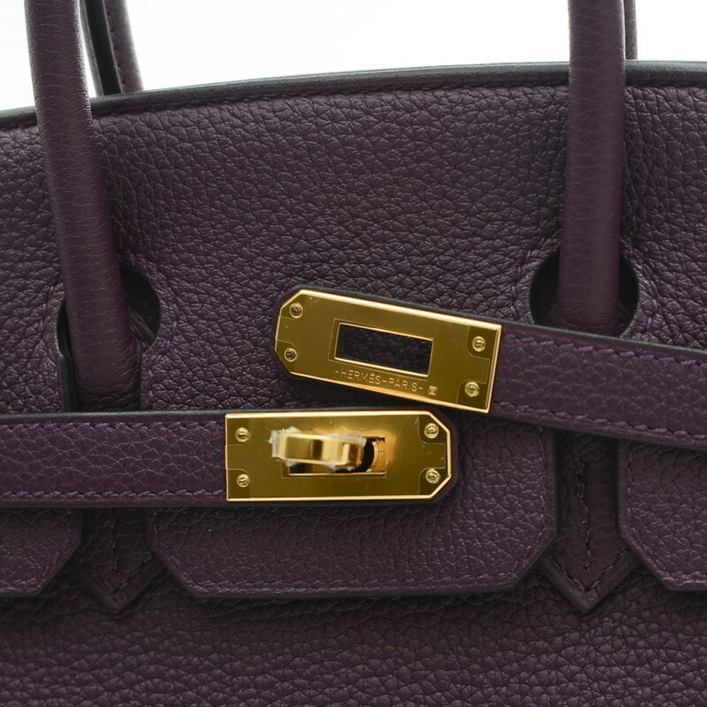Hermes Birkin 25 Handbag Togo Cabin Gold Hardware U Engraved