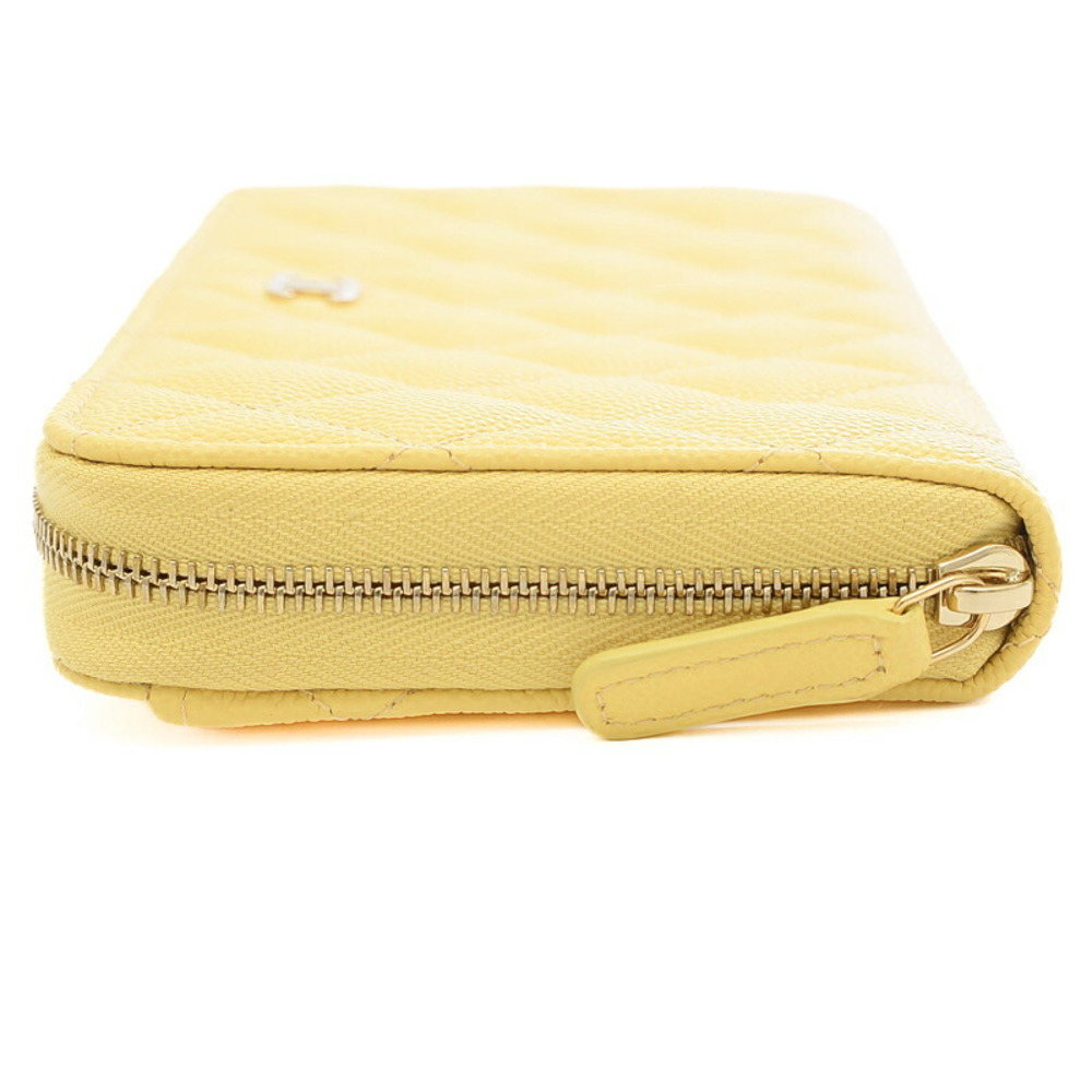 Chanel Beige Caviar Leather Zip Around Wallet Long Zippy L-Gusset 234262