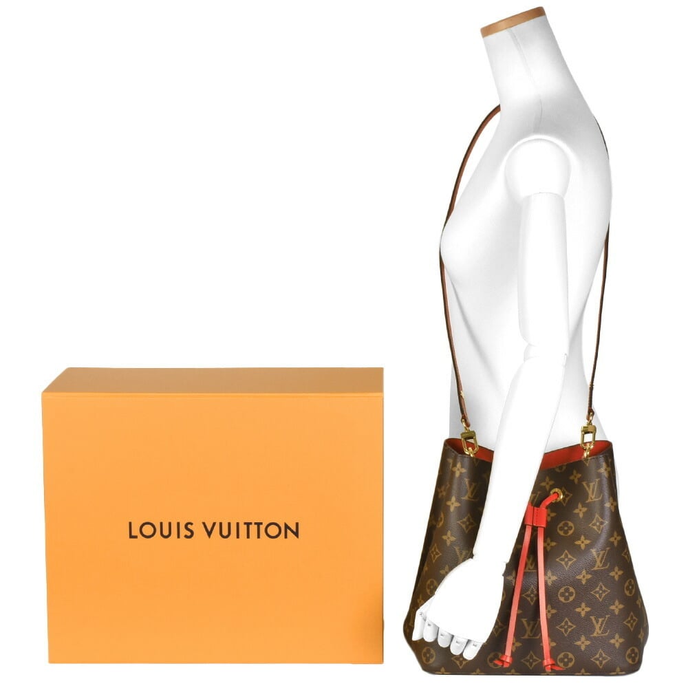 LOUIS VUITTON Neonoe Monogram Canvas Shoulder Bag Coquelicot