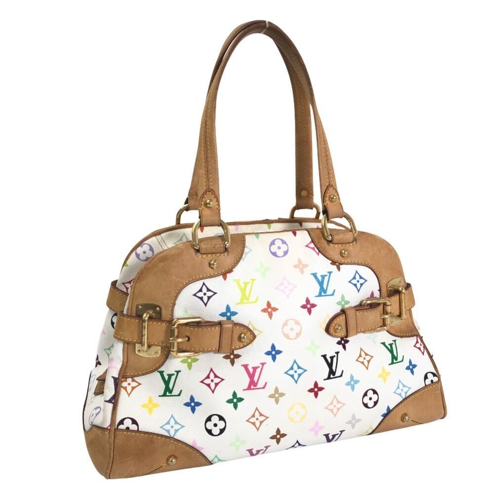 Louis Vuitton Handbag Claudia Bron Shoulder M40193 Monogram Multicolor  Canvas White Ladies LOUIS VUITTON