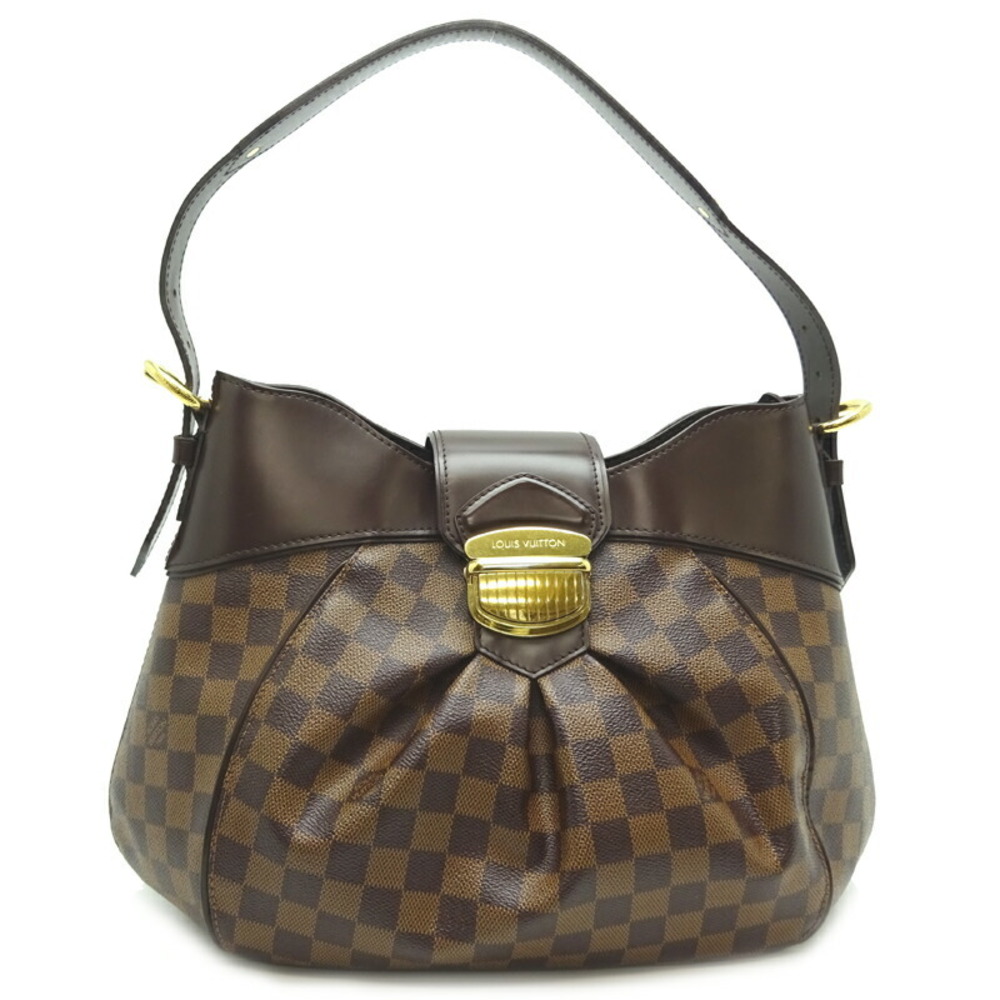 Louis Vuitton Women Sistina mm Damier Ebene Shoulder Bag Brown