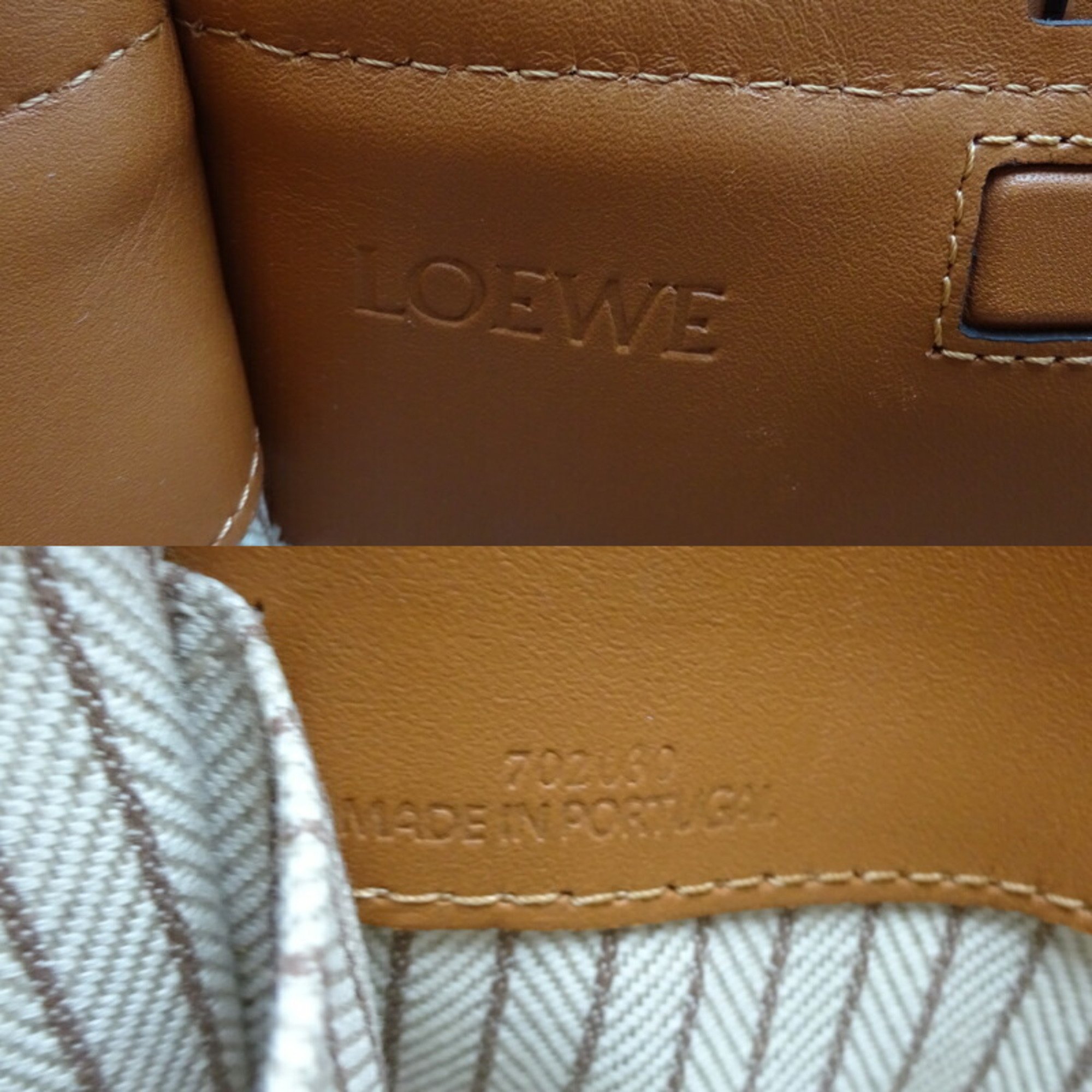 Loewe Cushion Tote Women's Shoulder Bag 330.02AA93 Canvas Brown