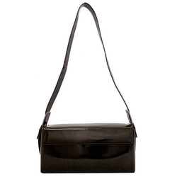 Salvatore Ferragamo Handbag Brown AQ-21 8853 Bag Patent Leather Square Enamel Women's