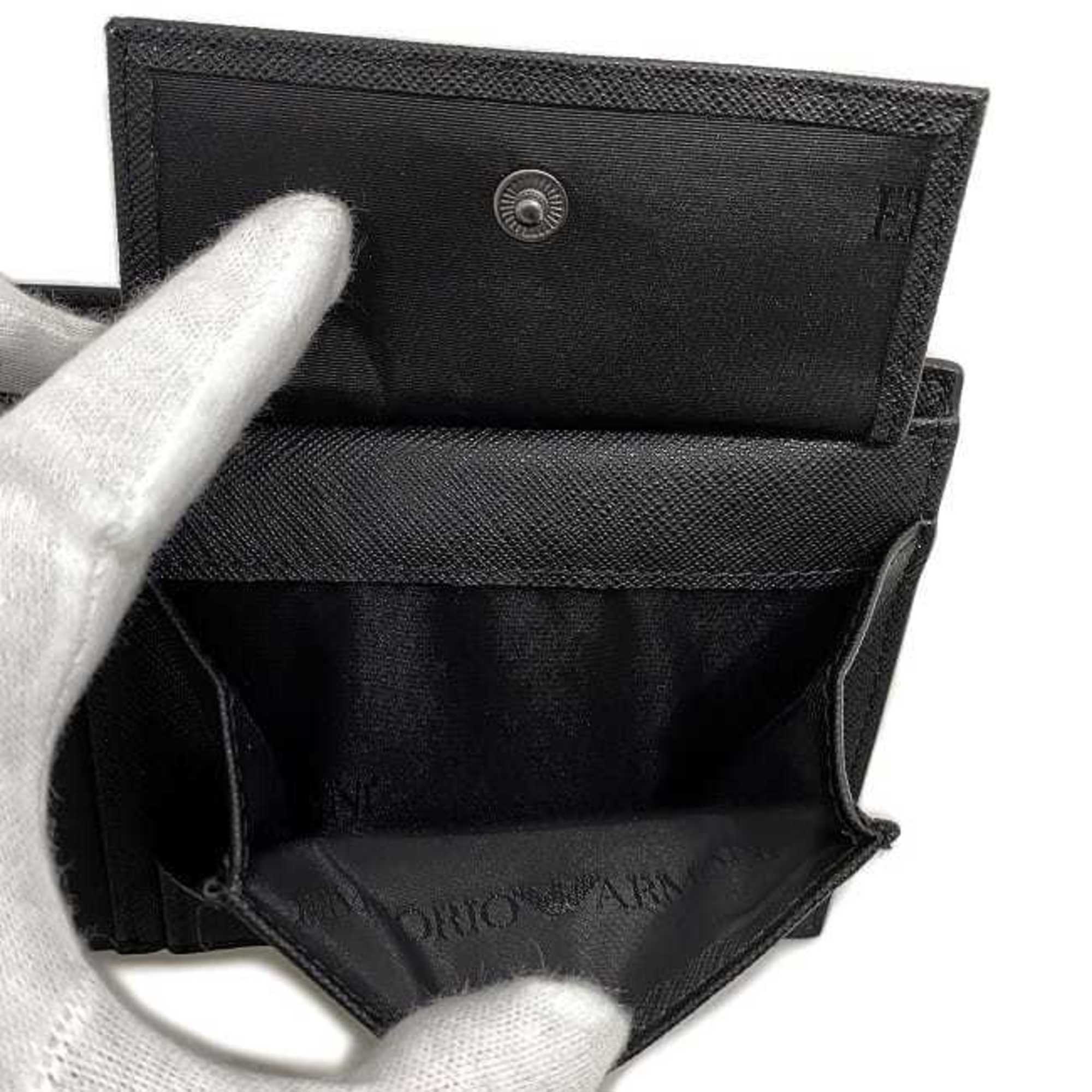 Emporio Armani folio wallet black white Y4R165 leather EMPORIO ARMANI men's
