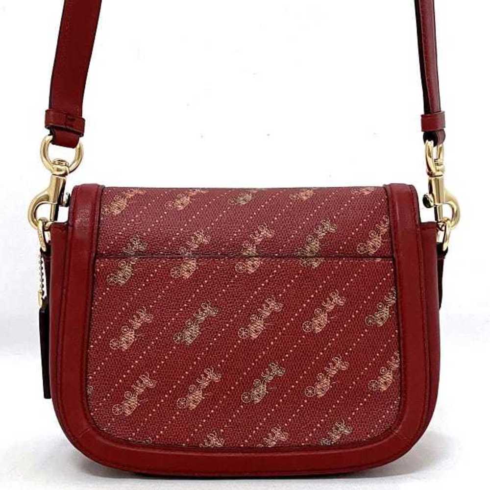Coach shoulder bag red gold horse and carriage C4059 leather COACH pochette  ladies | eLADY Globazone