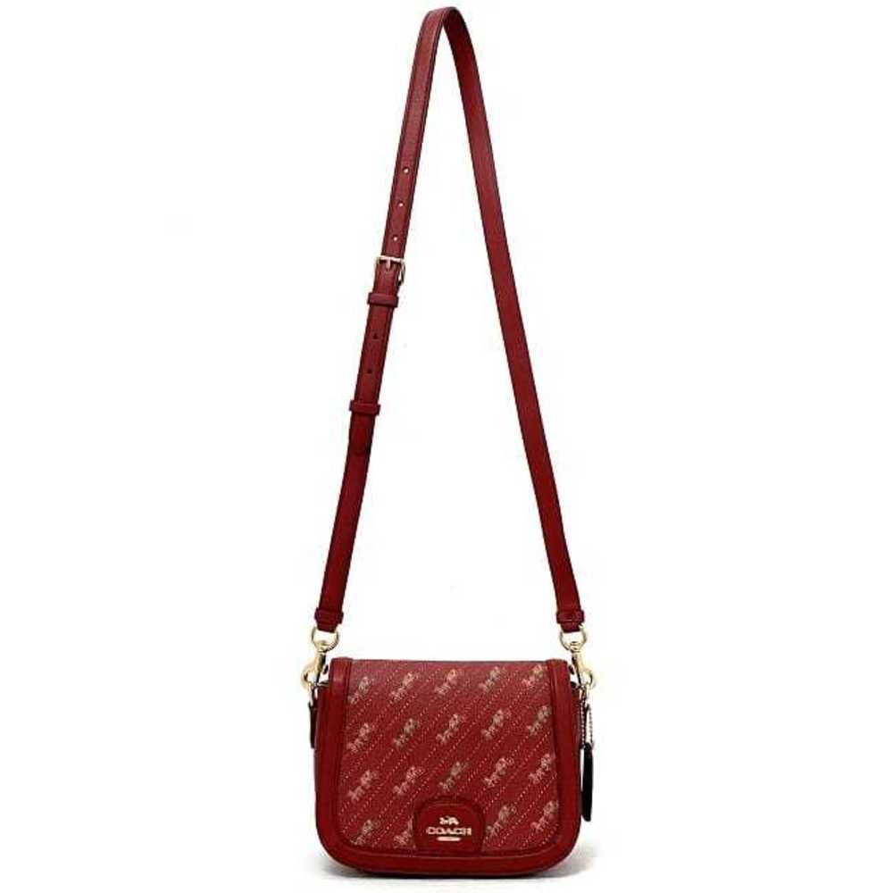 Coach shoulder bag red gold horse and carriage C4059 leather COACH pochette  ladies | eLADY Globazone