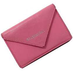 Balenciaga Trifold Wallet Paper Pink 391446 Leather BALENCIAGA Size Women's