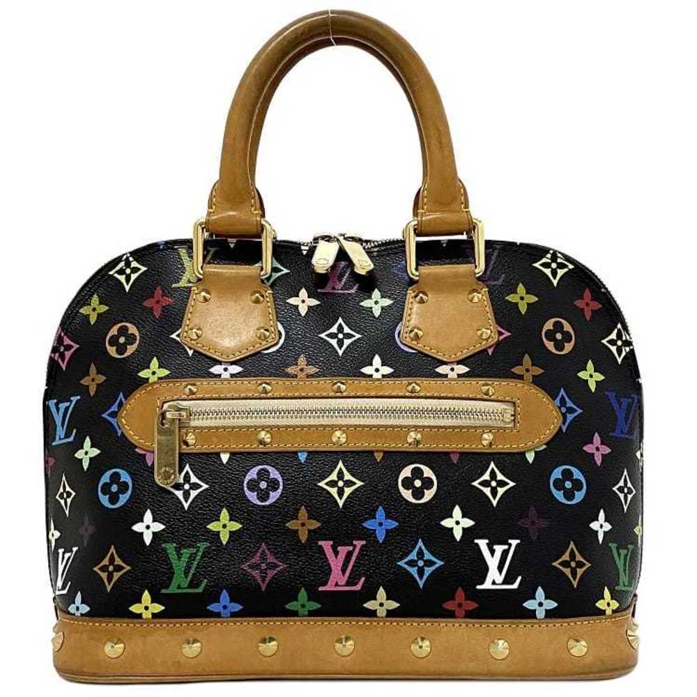 Louis Vuitton Handbag Alma PM Black Multicolor Noir Monogram Multi M92646  Canvas Nume Leather FL0074 LOUIS VUITTON Studs LV