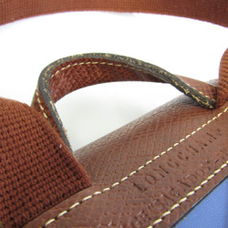Longchamp Le Pliage 1699 089 B40 Women's Nylon,Leather Backpack Brown,Purple Blue