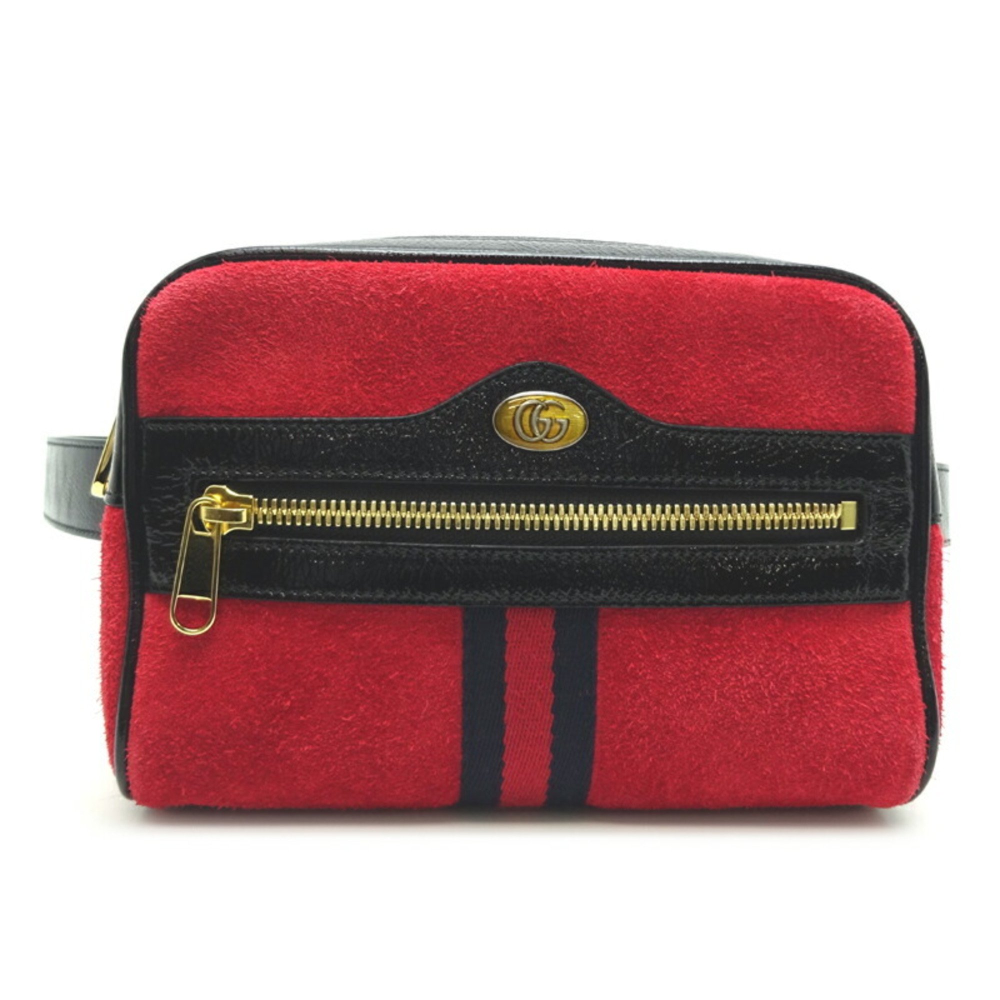 Gucci Ophidia Belt Bag CDB 85/34 Women's Men's Waist 517076 Suede Red